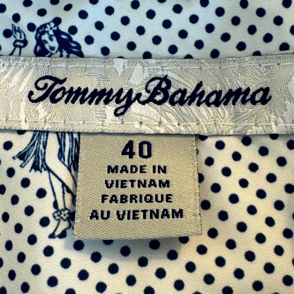 Tommy Bahama Mens Chino Shorts 40 Cream Nylon Stretch Mid-Rise Flat Front - Picture 4 of 7